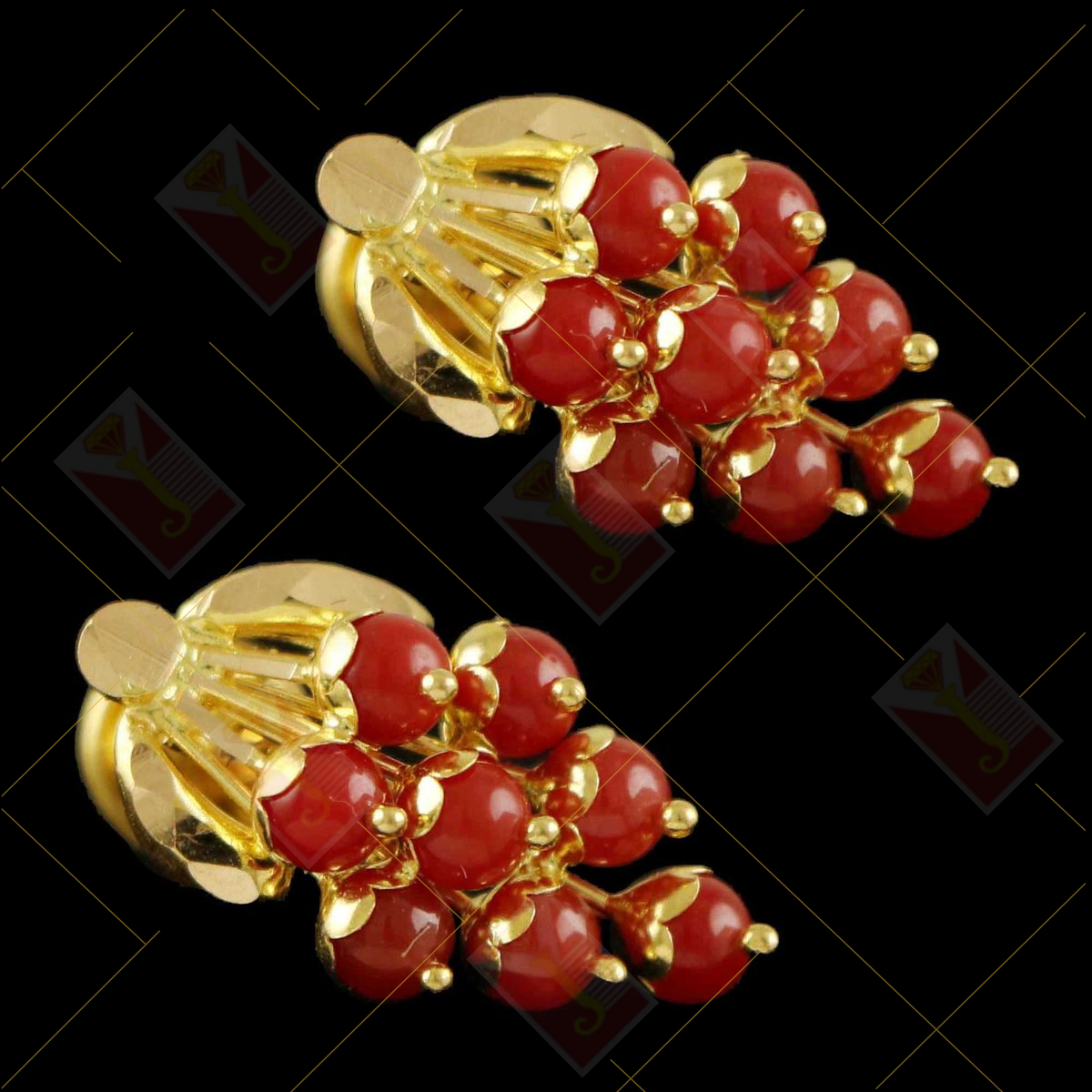 1pair Vintage Gold Plated Crystal Glass Stud Earrings Suitable For Women's  Daily Wear | SHEIN USA